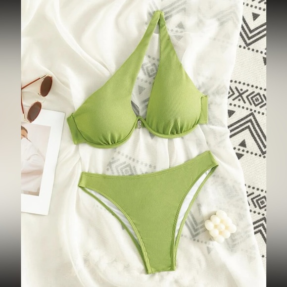 One Shoulder Ruched Bathing Suit - Picture 1 of 2